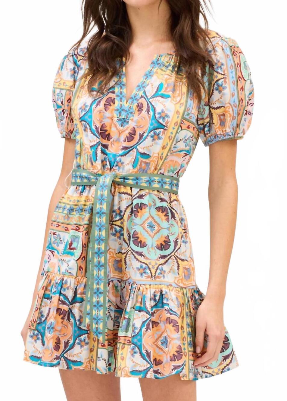 NEW ALLISON isabella mini dress in scarf print